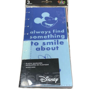 The Happy Planner Plastic Envelopes Set of 3 Disney Mickey Mouse Classic Size